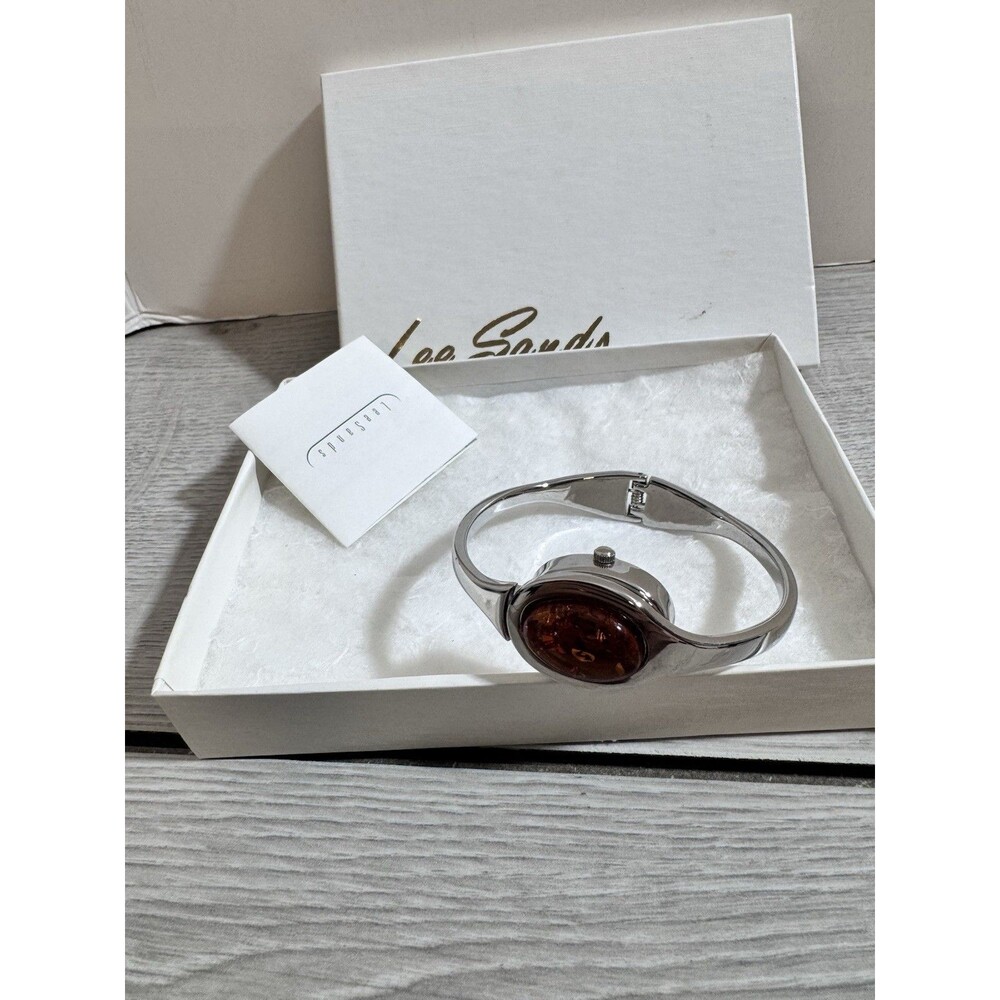 VINTAGE Designer LEE SANDS AMBER Hidden WATCH Bracelet